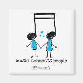 Blue Music Connects People Magnet (Vorne)