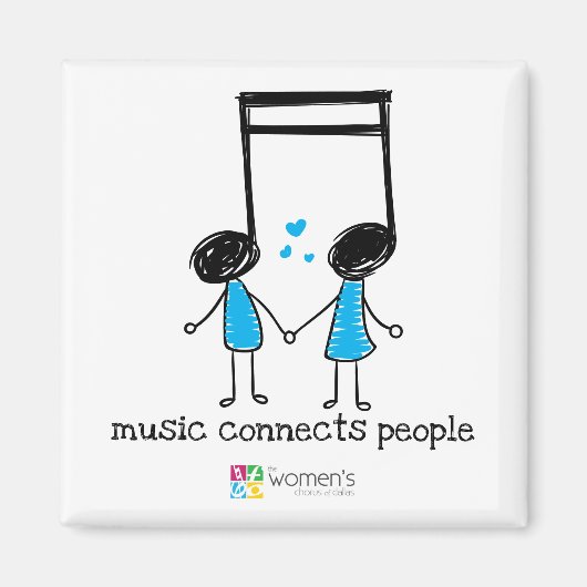 Blue Music Connects People Magnet (Vorne)
