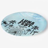 Blue Music Festival Pappteller (Schrägansicht)