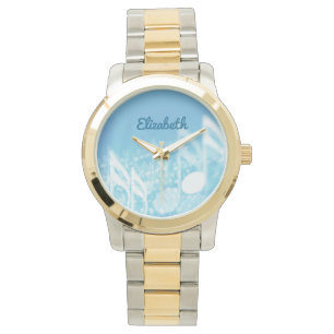 Blue Music Personalisiert Armbanduhr
