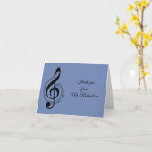 Blue Music Personalisiert Danke (innen leer) Karte (Gelbe Blume)