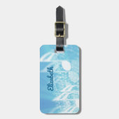 Blue Music Personalisiert Gepäckanhänger (Vorderseite vertikal)