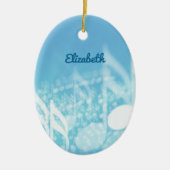 Blue Music Personalisiert Keramik Ornament (Vorne)
