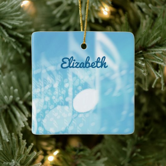 Blue Music Personalisiert Keramikornament (Baum)