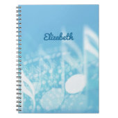 Blue Music Personalisiert Notizblock (Vorderseite)