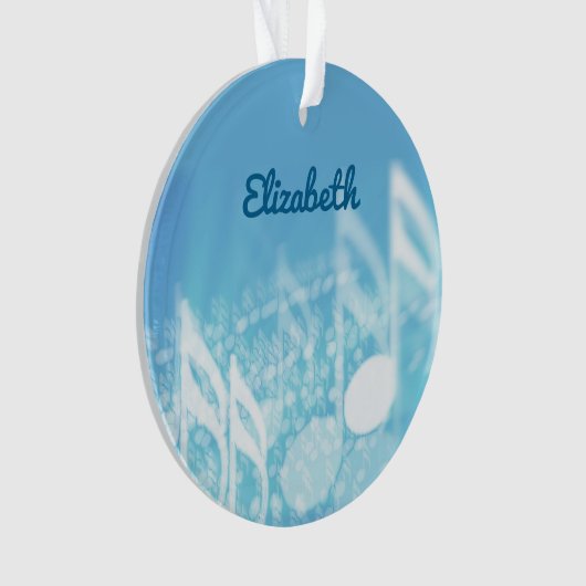 Blue Music Personalisiert Ornament (Vorderseite)