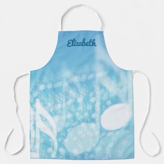 Blue Music Personalisiert Schürze (Vorderseite)