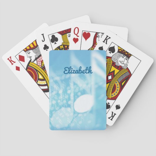 Blue Music Personalisiert Spielkarten (Rückseite)