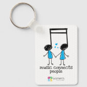 Blue Music verbindet Menschen mit Schlüsselanhänge Schlüsselanhänger (Vorderseite)