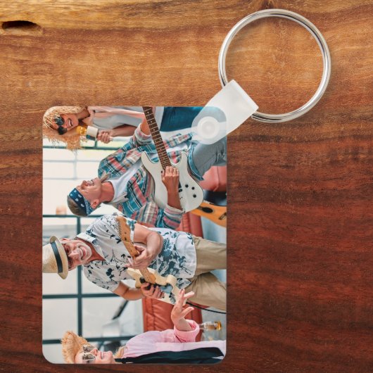 Blue Music verbindet Menschen mit Schlüsselanhänge Schlüsselanhänger (Rückseite)