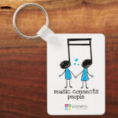 Blue Music verbindet Menschen mit Schlüsselanhänge Schlüsselanhänger (Vorderseite)