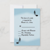 Blue Music Wedding RSVP (Vorderseite)