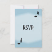 Blue Music Wedding RSVP (Rückseite)