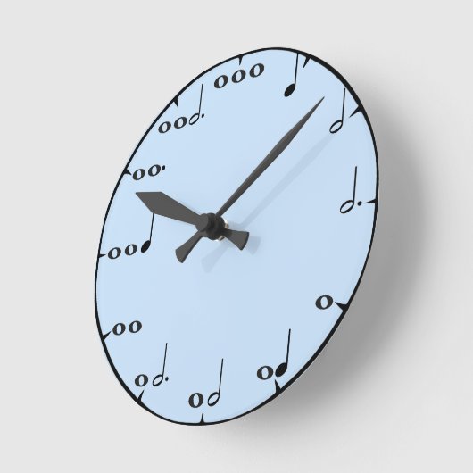 Blue Musical Math Wall Clock Runde Wanduhr (Winkel)