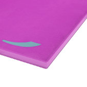 Blue musical notes on pink schneidebrett (Ecke)