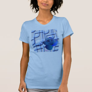 Blue Musiknotens & Blue Rose Fine Jersey T - Shirt