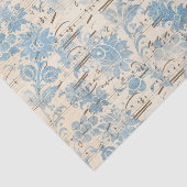 Blue Musiknotens Verziert Decoupage Seidenpapier (Ausschnitt)
