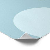 Blue Mustache, Curl Mustache, Stache, Polka Dots Poster (Ecke)