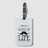 Blue Mustache Way of Life Gepäckanhänger (Vorderseite Vertikal)