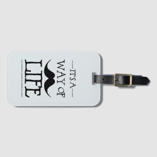 Blue Mustache Way of Life Gepäckanhänger (Vorderseite (Horizontal))