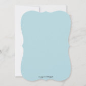 Blue Mustache Whale Zickzack Boy Baby Dusche Einladung (Rückseite)