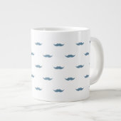 Blue Mustaches Jumbo-Tasse (Vorderseite Rechts)