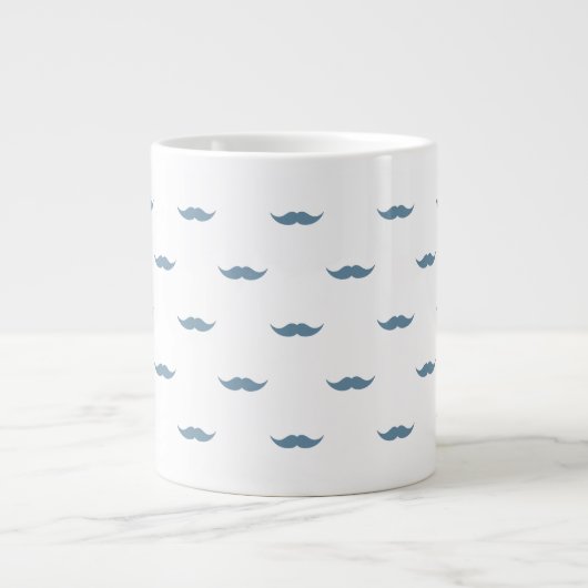 Blue Mustaches Jumbo-Tasse (Vorderseite)