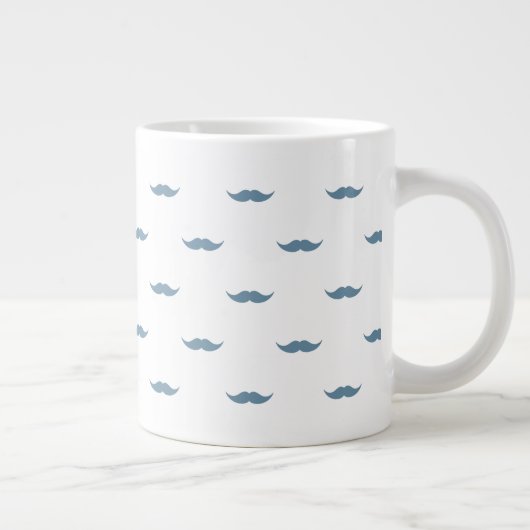 Blue Mustaches Jumbo-Tasse (Rechts)