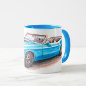 Blue Mustang Tasse 1970 (VorderseiteRechts)