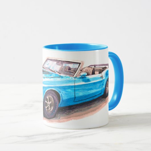 Blue Mustang Tasse 1970 (VorderseiteRechts)