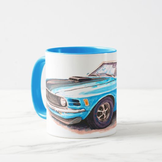 Blue Mustang Tasse 1970 (Vorderseite Links)