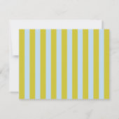Blue & Mustard Wavy Border Note Card Einladung (Rückseite)