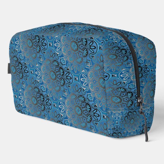 Blue Muster Dopp Kit Bag Waschbeutel (Rechte Ecke)