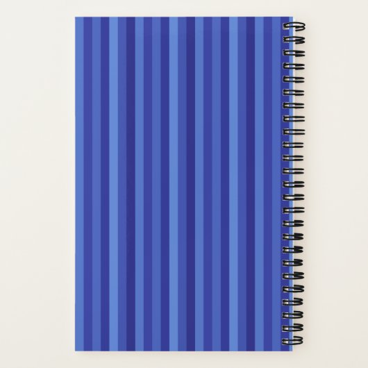 Blue My Diary by Me Striping Journal Notizblock (Rückseite)