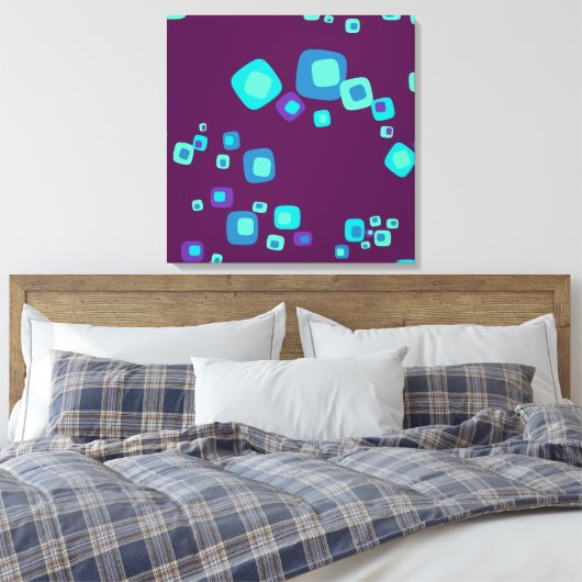 Blue Myriads B Wrapped Canvas Leinwanddruck (Insitu (Schlafzimmer))