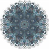 Blue Mysterium Space Mandala Aufkleber (Vorderseite)