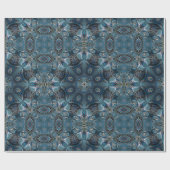 Blue Mysterium Space Mandala Geschenkpapier (Flach)