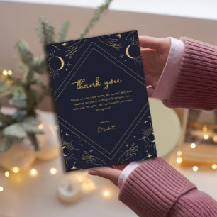 Blue Mystic Horoskop Moon Danke Karte