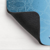 Blue Mystical Mandala Inspiration Mouse Pad Mousepad (Ecke)