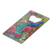 Blue N Aquamarin Peacock Rosengarten Zippo Lig Geldbeutel Flaschenöffner (Vorderseite Schrägansicht)
