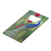 Blue N Aquamarin Peacock Rosengarten Zippo Lig Geldbeutel Flaschenöffner (Rückseite Schrägansicht)