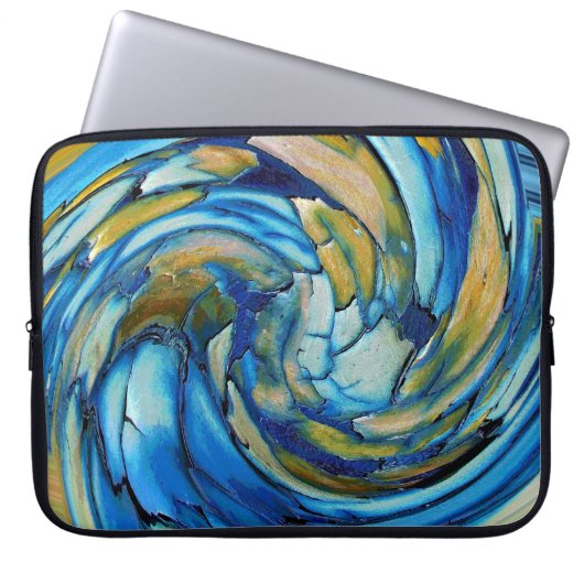 Blue N Gold Dolphin vs Eagle Laptop Sleeve (Vorderseite)