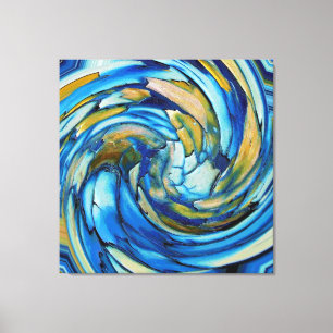 Blue N Gold Dolphin vs Eagle Leinwanddruck