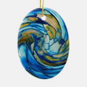 Blue N Gold Dolphin vs Eagle Ornament (Hinten)