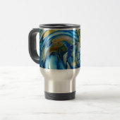 Blue N Gold Dolphin vs Eagle Reisebecher (Vorderseite Links)