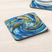 Blue N Gold Dolphin vs Eagle Untersetzer (Linke Seite)