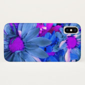 Blue N Lila Daisies Case-Mate iPhone Hülle (Rückseite (Horizontal))