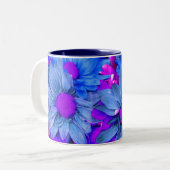 Blue N Lila Daisies Tasse (Vorderseite Links)