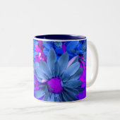 Blue N Lila Daisies Tasse (VorderseiteRechts)