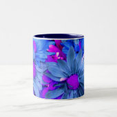 Blue N Lila Daisies Tasse (Mittel)